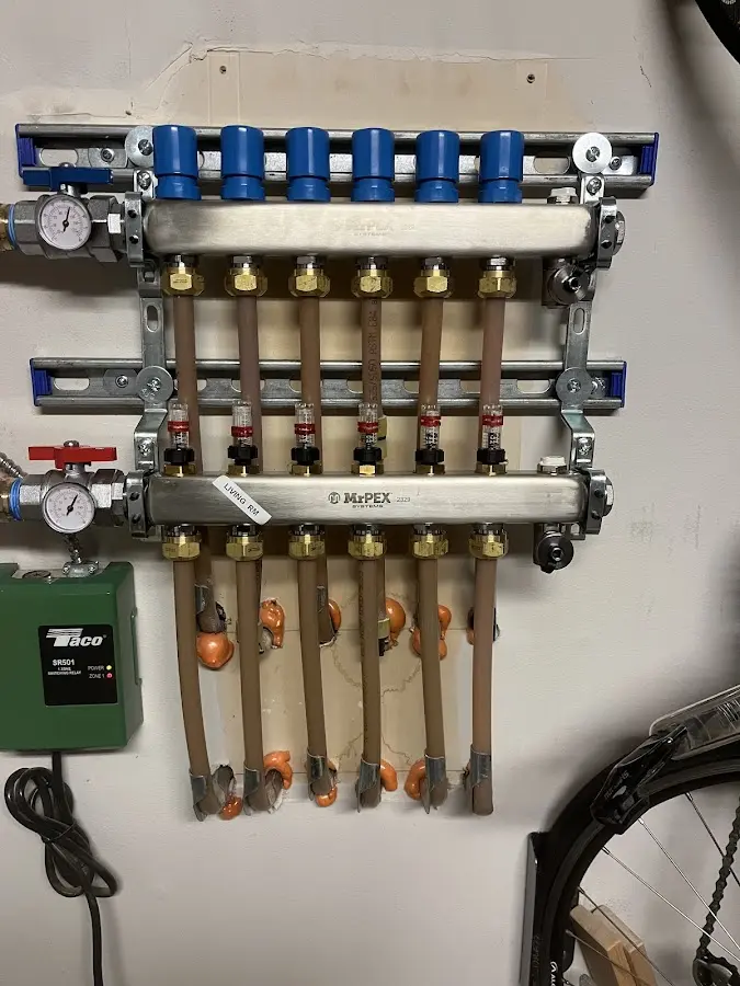 Plumber performing Gas Line Installation at a residential property in Brodhead